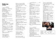 English Worksheet: With You - Chris Brown
