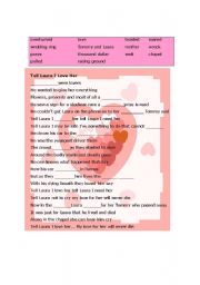 English Worksheet: Tell Laura I love her - Third conditional sentence