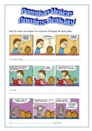 English Worksheet: Passive Voice - Comics Activity