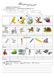 English Worksheet: Have you got?  pair work