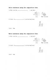 English worksheet: comparing