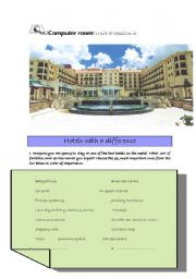 English Worksheet: dream hotels 