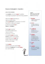 English Worksheet: Natasha Bedingfield - Unwritten