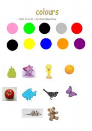 English Worksheet: colours