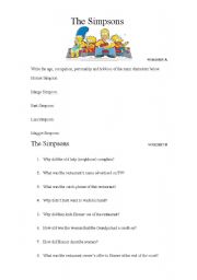 English worksheet: the simpsons (new kid on the block) 