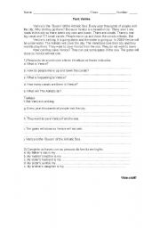 English Worksheet: Text: Venice