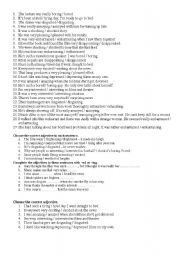 English Worksheet: adjectives -ed -ing