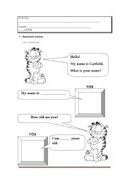 English Worksheet: What is your name?