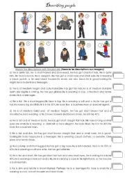 English Worksheet: Physical description