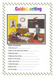 English Worksheet: Guided writing 