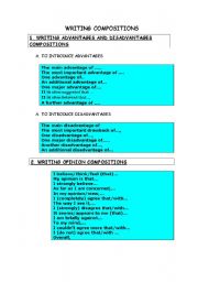 English Worksheet: WRITING COMPOSITIONS