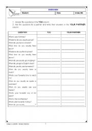 English Worksheet: Survey