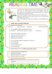 English Worksheet: READING