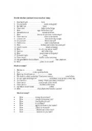 English Worksheet: Much or many