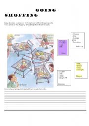 English Worksheet: going shopping