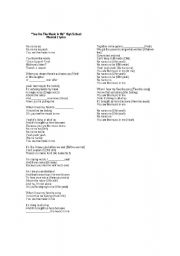 English worksheet: song 