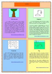 English Worksheet: READING/SPEAKING/WRITING - GAMES