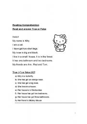 English Worksheet: Read about Kitty