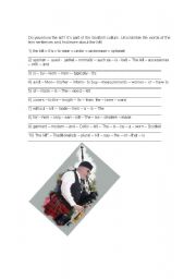 English Worksheet: Scotland Culture - Kilt