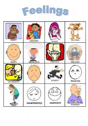 English Worksheet: Feelings 1