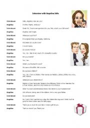 English Worksheet: Interview with Angelina Jolie