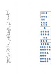 English worksheet: Number matching worksheet