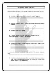 English worksheet: The Engineers Thumb - part II