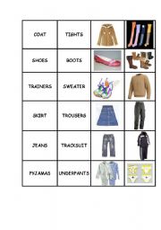 CLOTHES MEMORY GAME