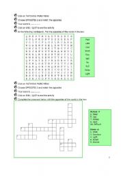 English worksheet: Opposites 2/4