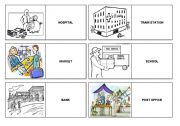 English Worksheet: PLACES - DOMINO - PART1
