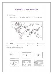 English Worksheet: Countries