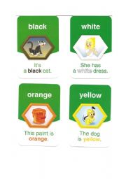 English Worksheet: Colours cards (2/3)