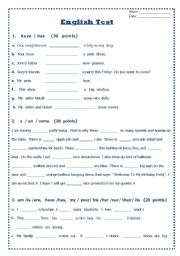 English Worksheet: TEST - FOR  4th and  5th  GRADES