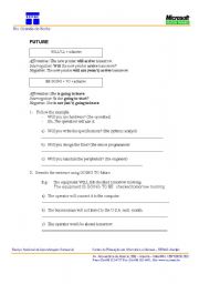 English worksheet: future