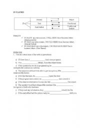 English worksheet: if clause