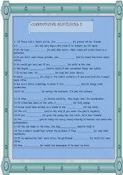 English Worksheet: CONDITIONAL SENTENCES 2