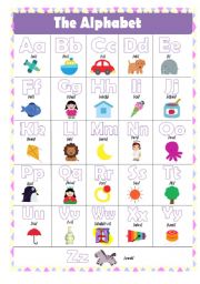 English Worksheet: the alphabet