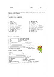 English Worksheet: Simple Past