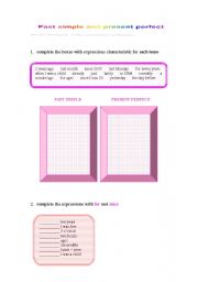 English Worksheet: present perfect and past simple