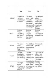 English Worksheet: More Prepositional Verbs