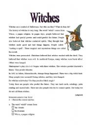 English Worksheet: Halloween activity - Witches