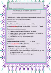 English worksheet: PASSIVE VOICE: PRESENT AND PAST