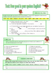 English Worksheet: Test - How good is your spoken English?