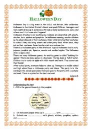 English Worksheet: Halloween Day