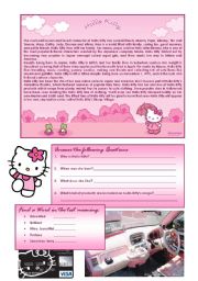 English Worksheet: Hello Kitty