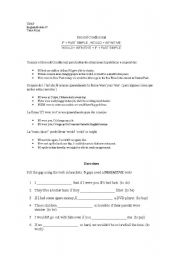 English Worksheet: Second Conditional