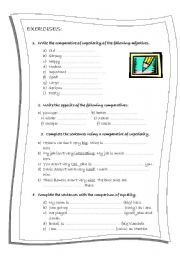 English Worksheet: Adjectives: Comparatives and superlatives