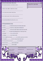 English Worksheet: RELATIVE CLAUSES