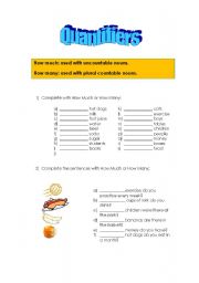 English worksheet: Quantifiers