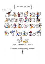 English Worksheet: ABCs song